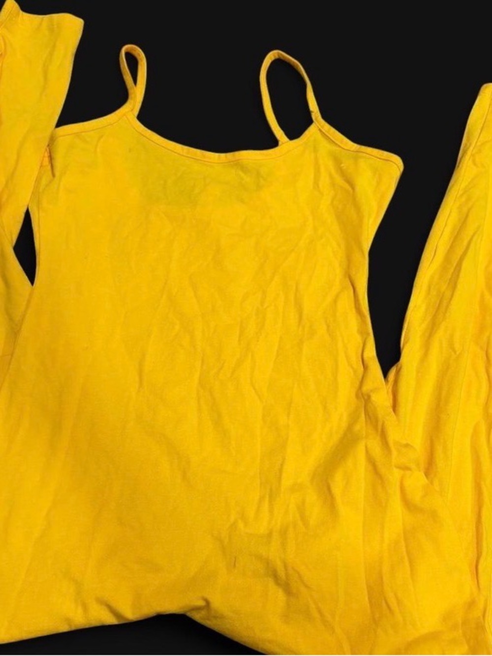 Yellow Spaghetti Strap Women's Tank Top